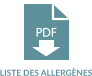 LISTE DES ALLERGÈNES PDF