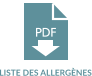 LISTE DES ALLERGÈNES PDF