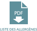 LISTE DES ALLERGÈNES PDF